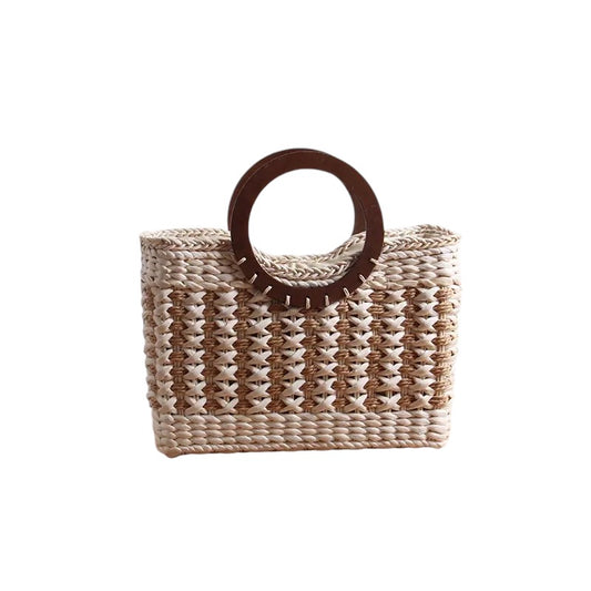 Woven Straw Beach Bag